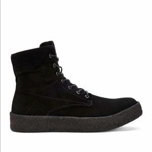 Allsaints Black Kip Lace Up Suede Boots 